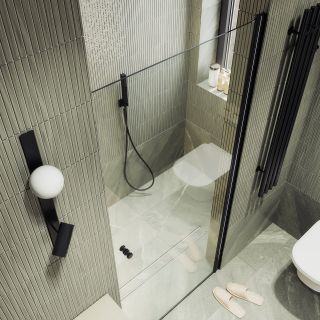 Душевая дверь MaybahGlass MGD-803-6 80см чёрный